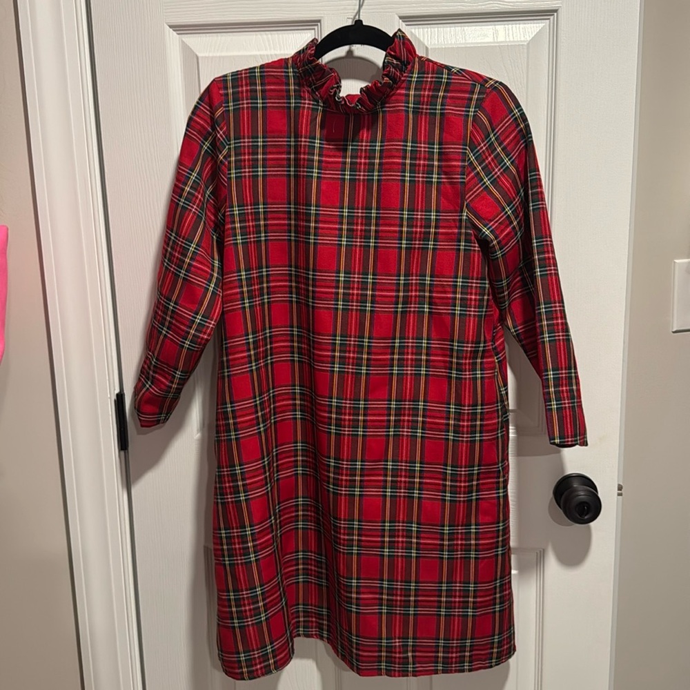 Amazon plaid swing dress